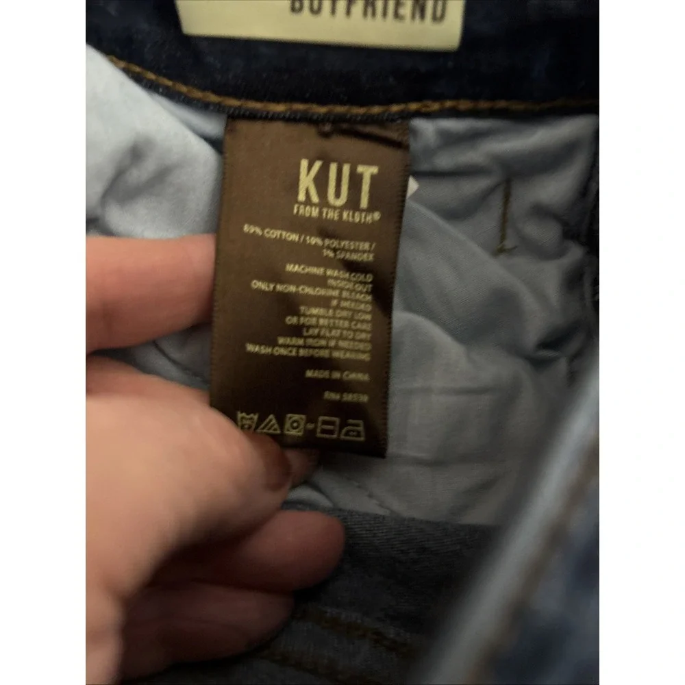 Kut From‎ The Kloth Womens sz 18 Jeans Blue Denim Dark Wash Boyfriend 36x30